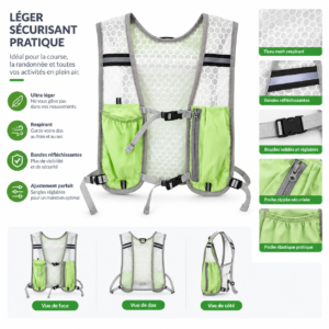 Gilet de course et hydratation